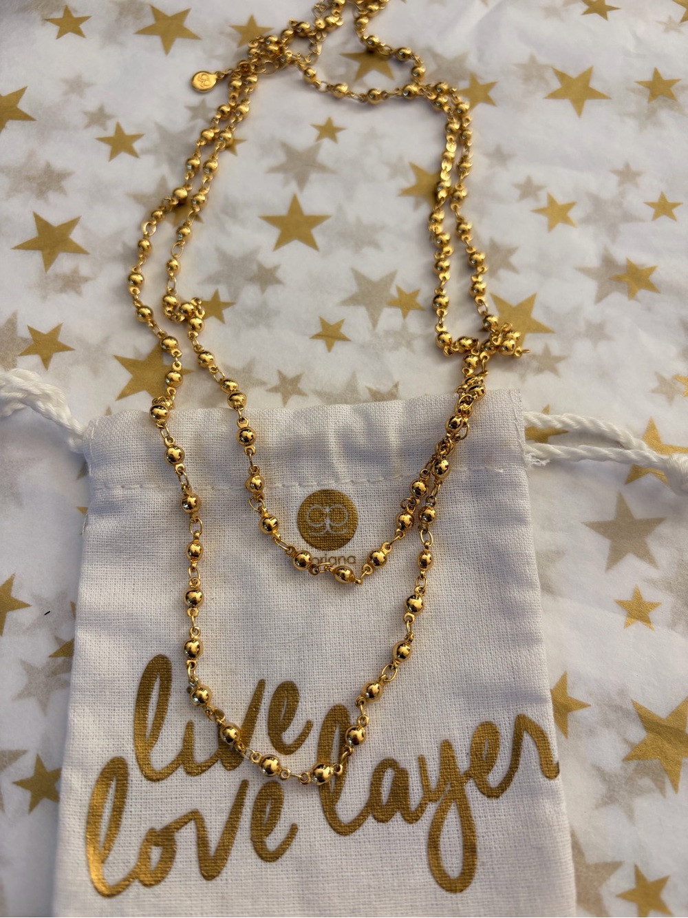 Gold Beaded Layered Necklace - Women Jewelry